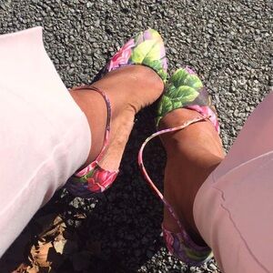Floral Print Heels